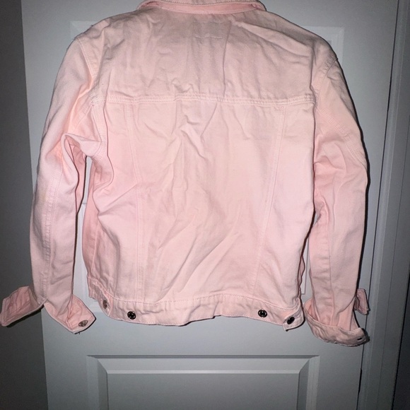 Forever 21 Pink Jean Jacket Classic Oversized Denim Style - Picture 3 of 5